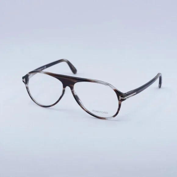 Tom Ford FT5319 020 Eyeglasses Dark Havana 56mm Aviator Frame, Blue Light Block